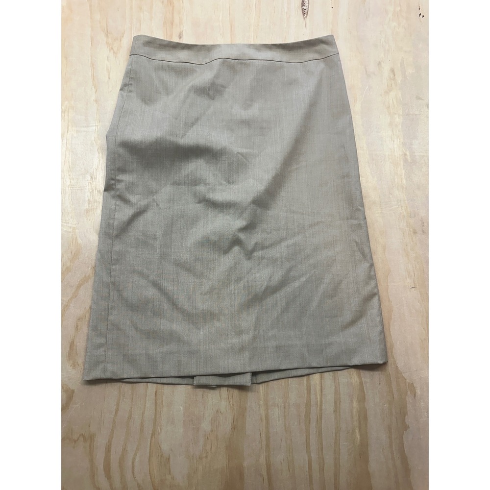 Banana Republic Womens Taupe Tan Wool Blend Stretch Pencil Skirt Size 2 Office